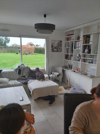 Séverine, Erine, Vincent et Valentin à la maison