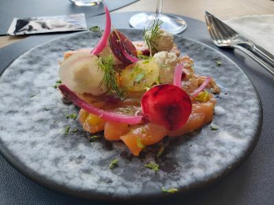 La suite des festivités sur notre belle côte de nacre. Repas au restaurant la réserve à Merville-Franceville