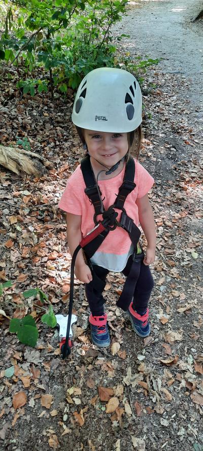 Accrobranche avec Ambre et Nathan