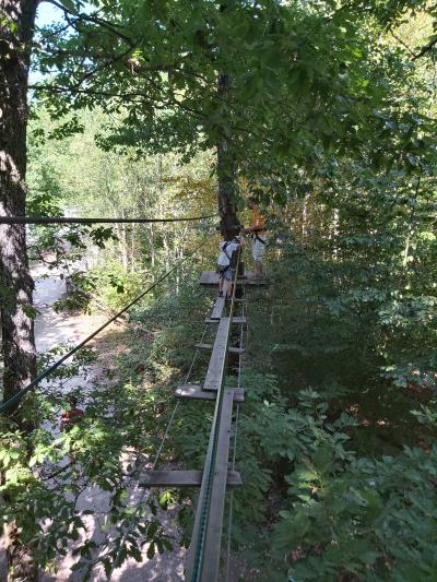 Accrobranche avec Ambre et Nathan