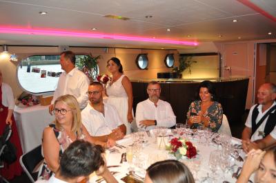 Apéritif et diner sur la seconde péniche