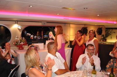 Apéritif et diner sur la seconde péniche