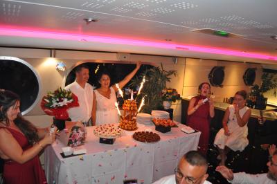 Apéritif et diner sur la seconde péniche