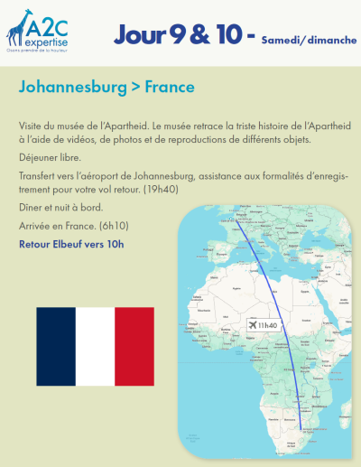 Johannesburg -> France